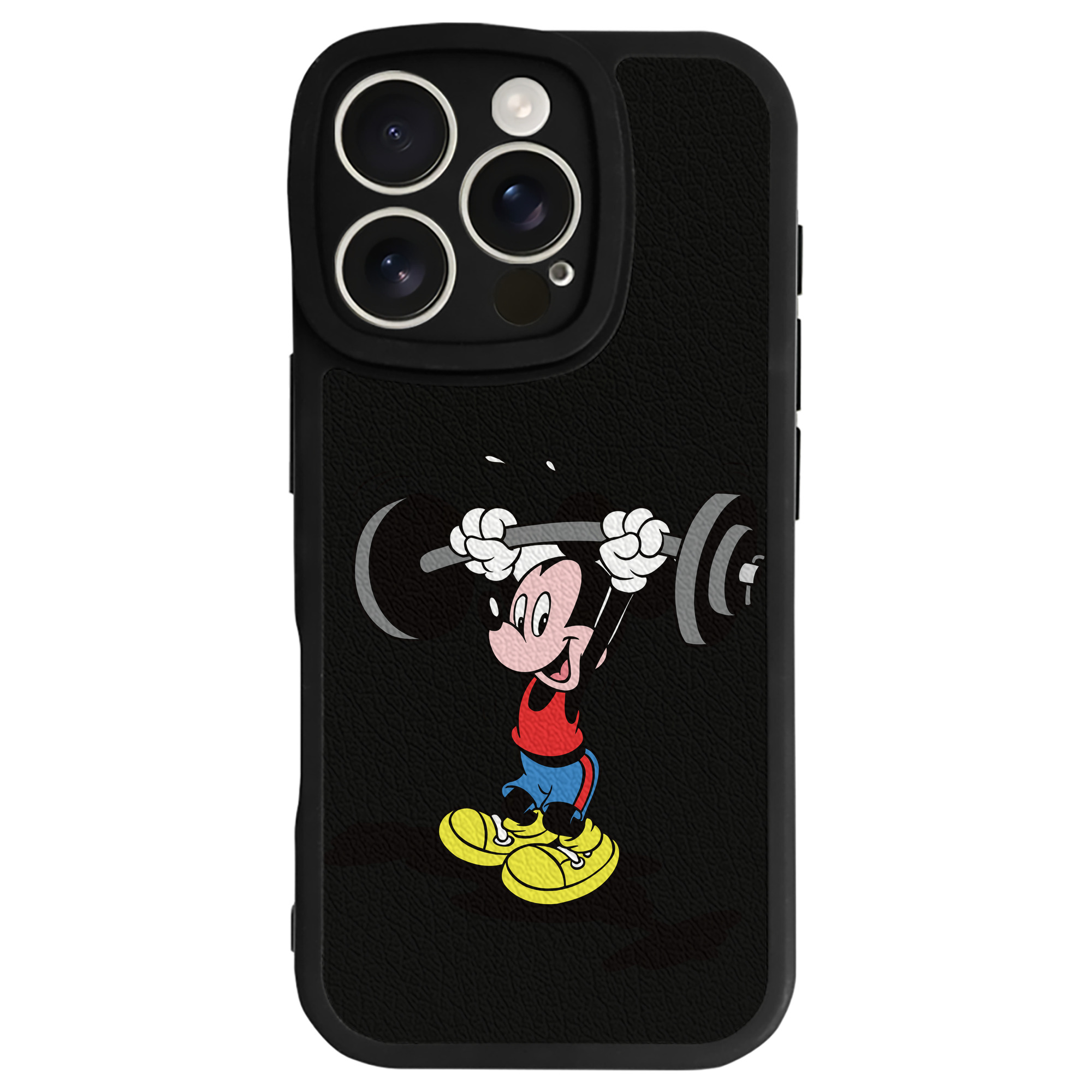 （画像用） ミッキーマウス Mickey Mouse 【iPhone 16シリーズ対応】シリコンスマホケース（レザー調） 材質：シリコン